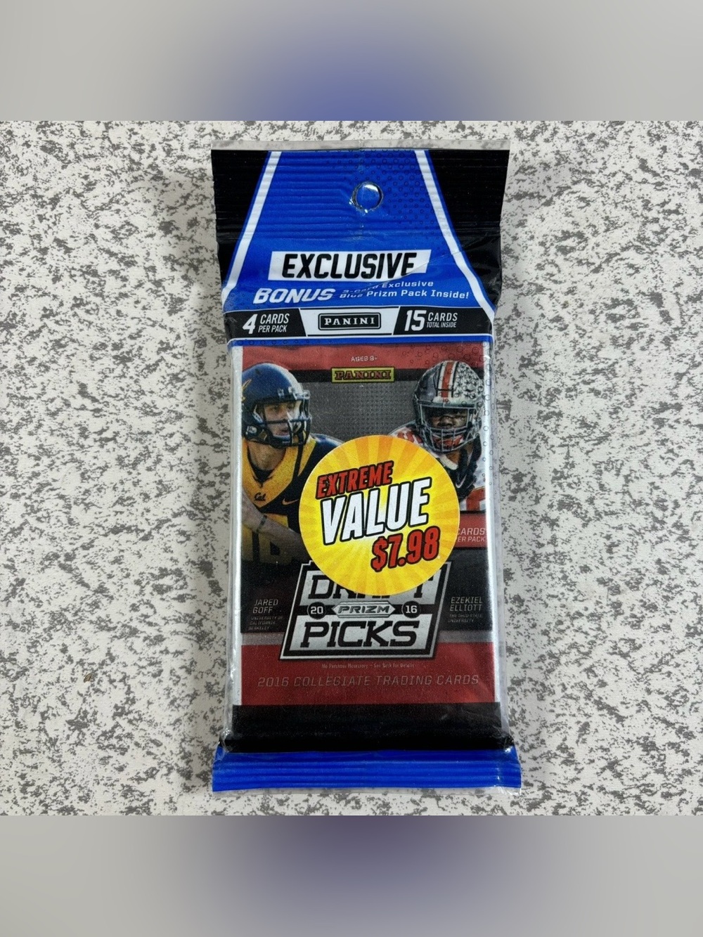 2016 Panini Prizm Collegiate Draft Picks Football Cello Pack Value New